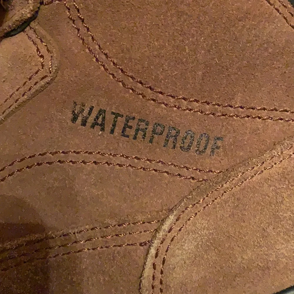 Brahma 12 Wide waterproof tan suede rugged lace up hiking hunting boots men EUC